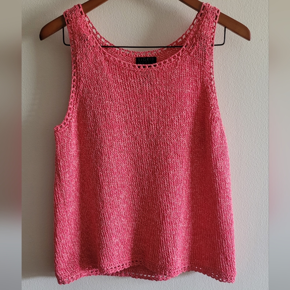Sigrid Olsen Coral Knit Tank Top